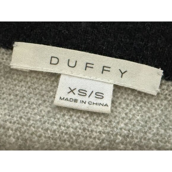 Duffy Oversized Sweater Tunic XS/S Gray & Black Cashmere Blend Boatneck Pullover - Picture 7 of 10